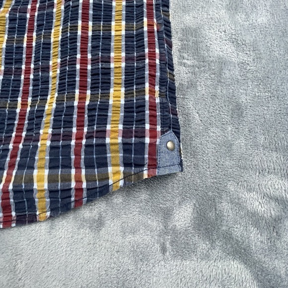 Carbon 2 Cobalt multicolor textured cotton shirt men's size Medium Nice - Picture 3 of 9